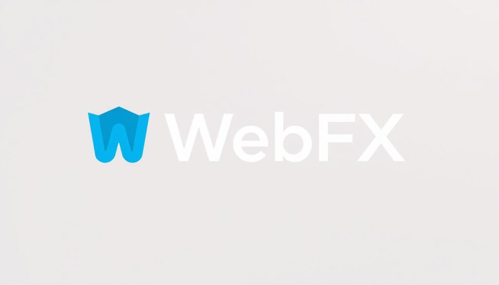 Generate an image of WebFX logo with a tagline that represents their SEO services