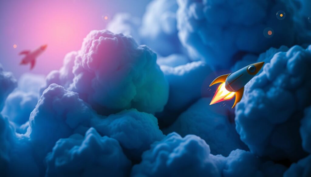 Generate an image representing SEO Rocket UK's modern approach to SEO for startups.