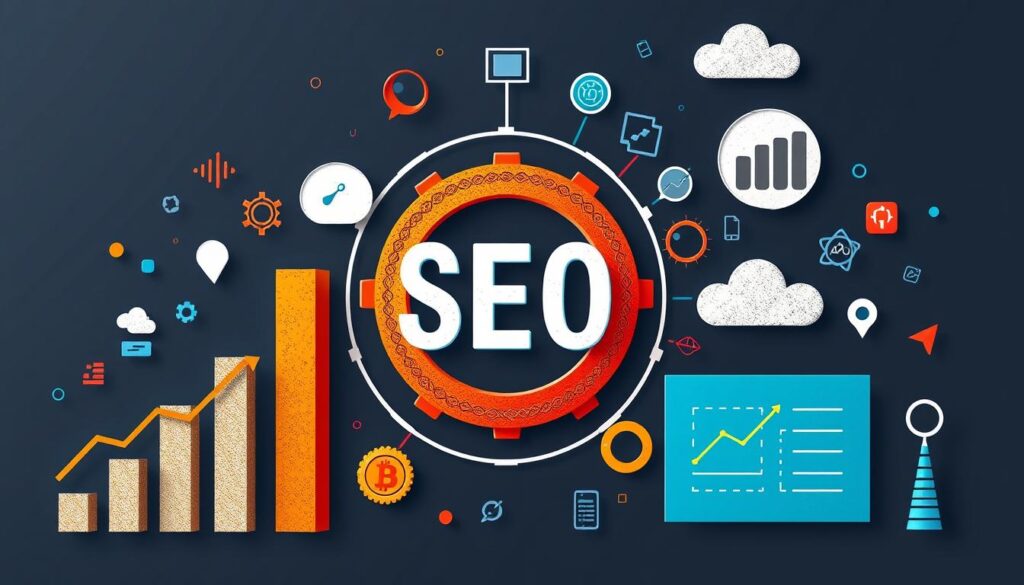Generate an image representing SEO Works' extensive experience and comprehensive SEO services.