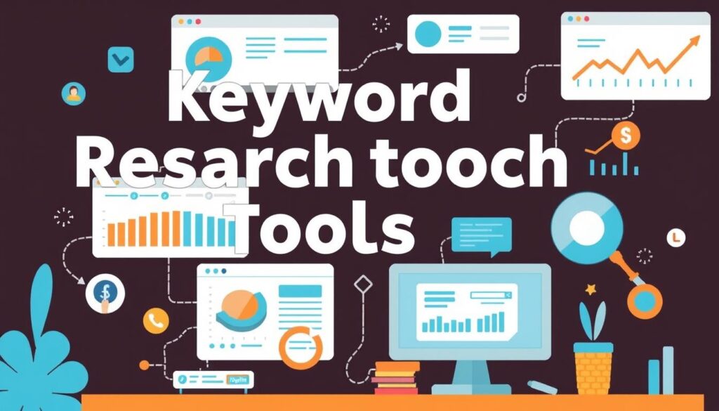 Generate an image representing keyword research tools
