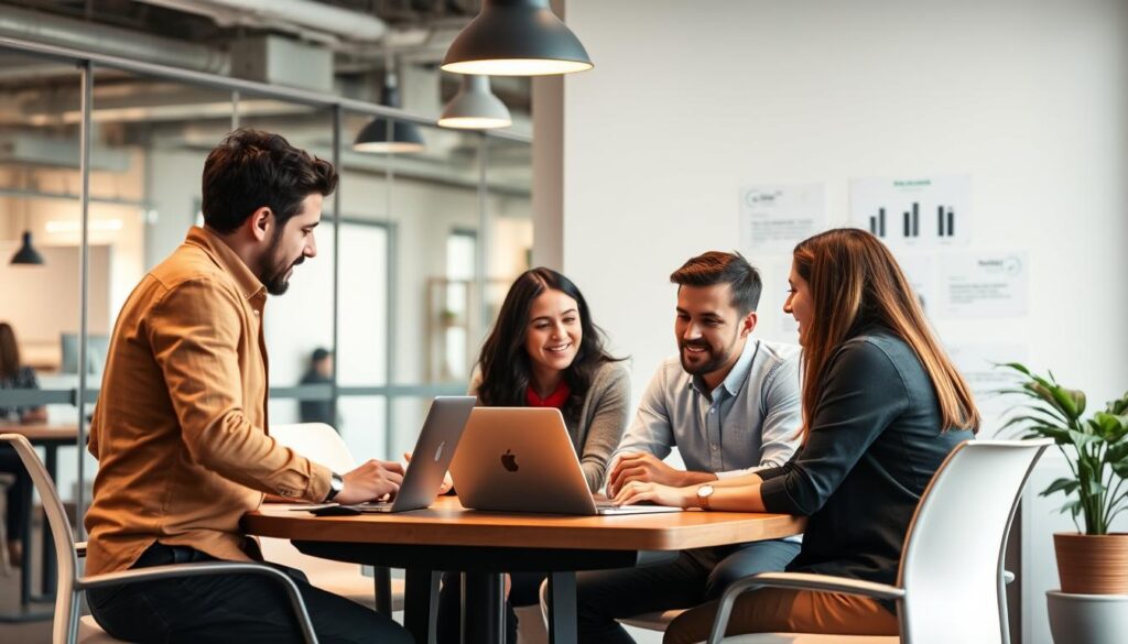 Image of Ignite Visibility's team working on international SEO strategies for startups