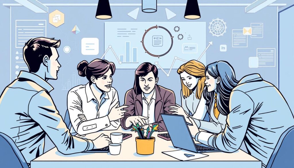 Image of Reliqus team working on SEO strategies for niche startups