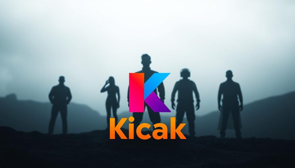 A striking comparison of the Kicak search engine against its major competitors, captured in a sleek, cinematic style. In the foreground, the Kicak logo stands tall, its vibrant colors and bold design commanding attention. In the middle ground, silhouettes of the rival search engines loom, their outlines and shapes subtly conveying their distinct identities. The background is a moody, atmospheric landscape, with muted tones and subtle lighting that creates a sense of depth and drama. The overall composition is balanced and harmonious, inviting the viewer to explore the nuances of this competitive landscape. The image projects a sense of Kicak's cutting-edge innovation and its position as a formidable player in the search engine market.